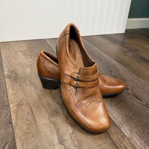 Earth Origins Shoes Women's Size 9 Carma 5 Brown Leather New Comfort Wingtip